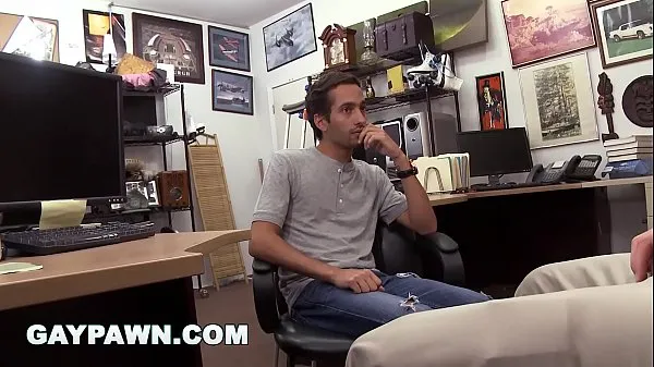 Watch GAYPAWN - Dude moans like a lady while getting fucked in a pawn shop energy Clips