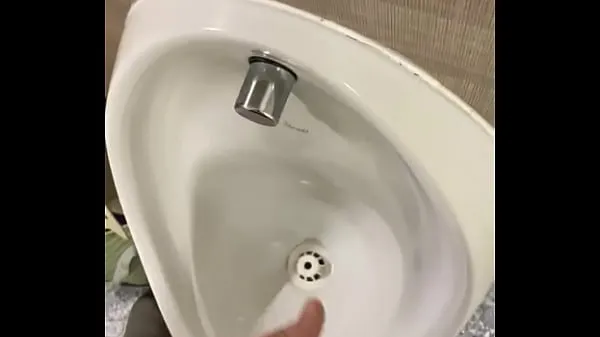 Watch Cruising In public toilets wanking my hard wet dick with big cumshot at the end energy Clips