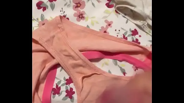 Watch Cum on her used panties, vulva imprint energy Clips