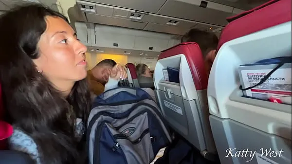 Watch Risky extreme public blowjob on Plane energy Clips